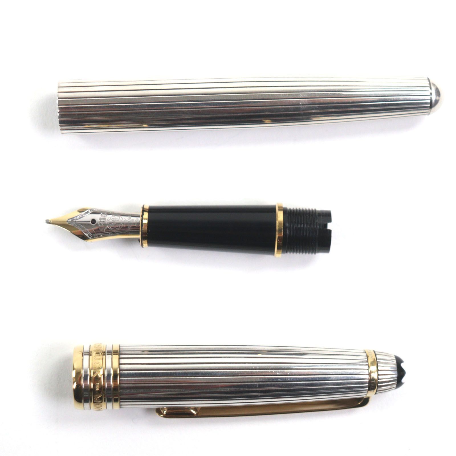 Montblanc Montblanc Montblanc Solitaire Au750 Silver Au750 Gold Fountain Pen Metal Pen DUTY FREE for USA Size ONE SIZE - 4 Thumbnail