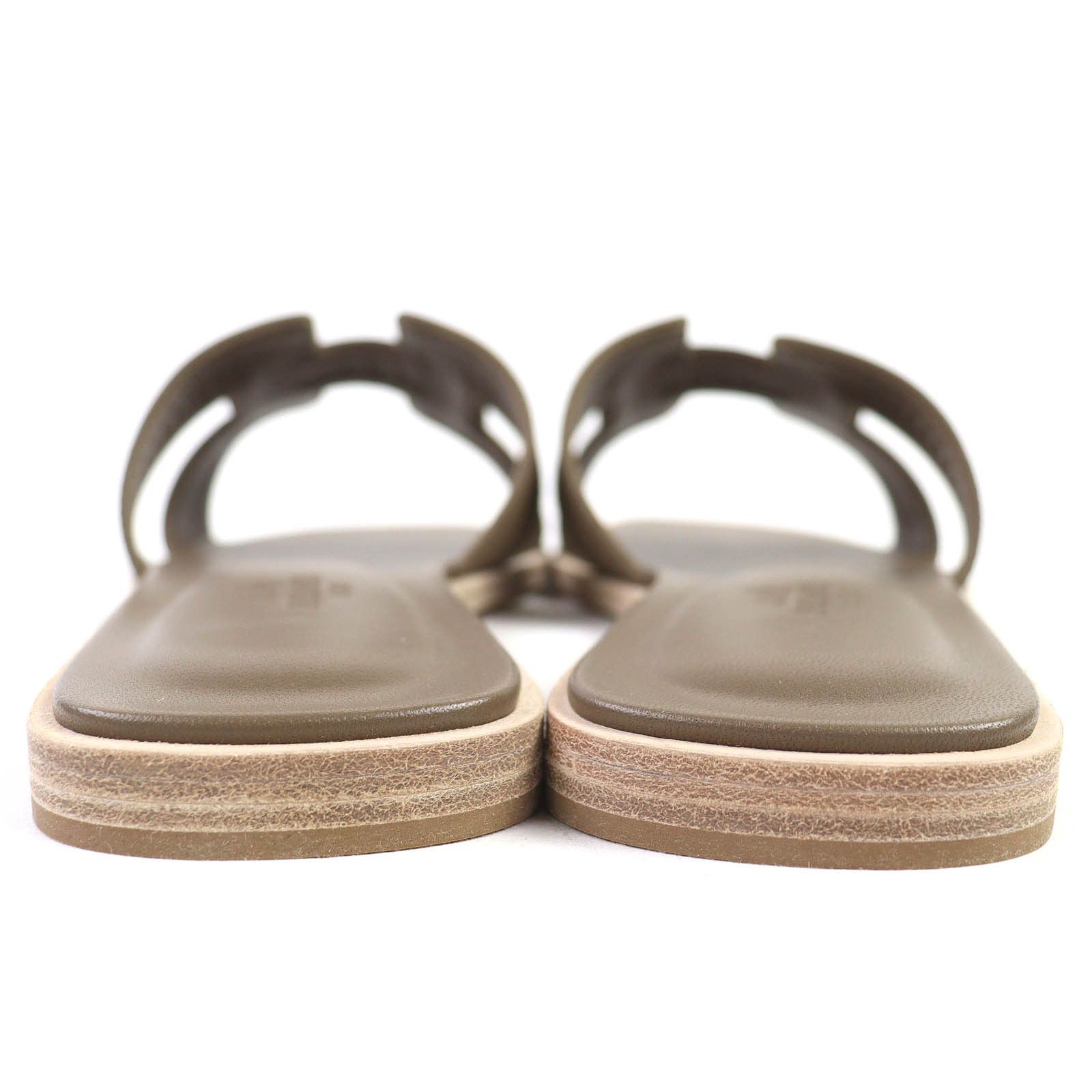 Hermes Hermes Hermes Oran37 Leather Flat Sandals Leather Shoes DUTY FREE for USA Size ONE SIZE - 6 Thumbnail