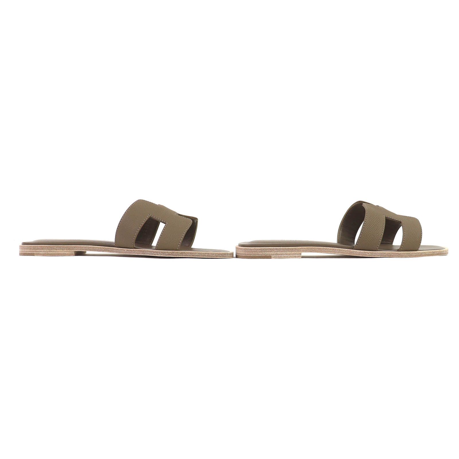 Hermes Hermes Hermes Oran37 Leather Flat Sandals Leather Shoes DUTY FREE for USA Size ONE SIZE - 4 Thumbnail