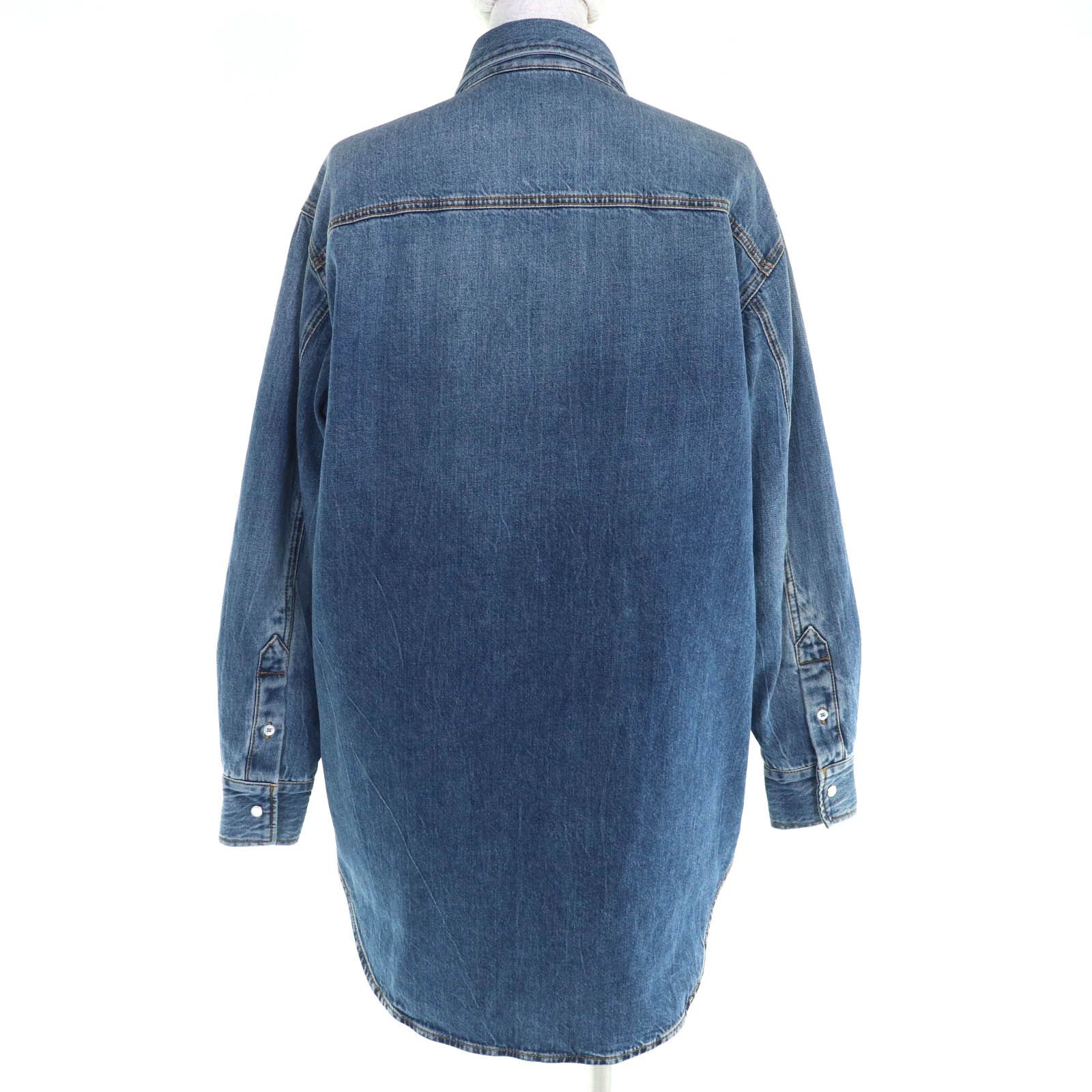 Gucci Gucci Gucci Interlocking G Brooch Denim Long Sleeve Shirt Denim Tops 772882 DUTY FREE for USA Size ONE SIZE - 3 Thumbnail