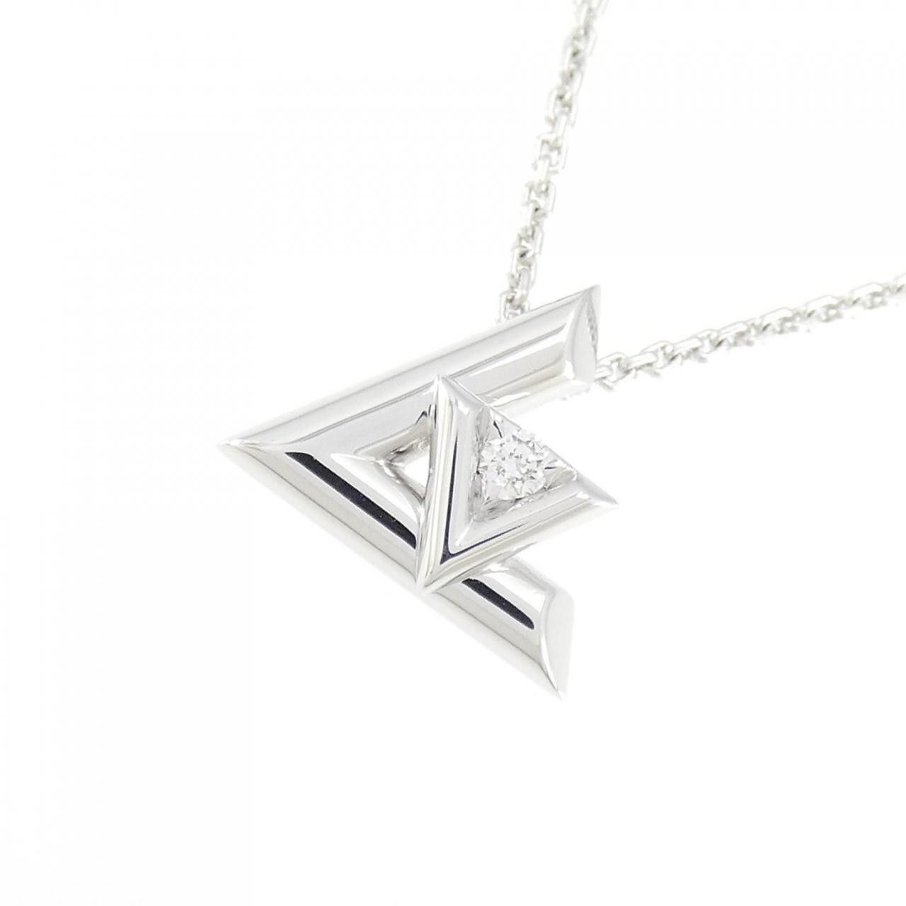 Louis Vuitton Louis Vuitton Louis Vuitton Volt One PM 750 White Gold Necklace Metal Necklace Q93806 DUTY FREE for USA Size ONE SIZE - 3 Thumbnail