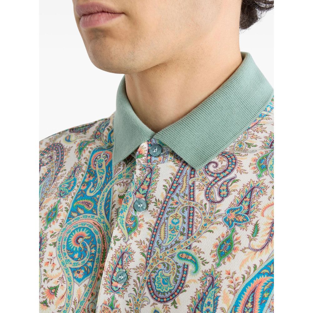 Etro Etro NEUTRALS Polo Shirts Size US L / EU 52-54 / 3 - 3 Thumbnail