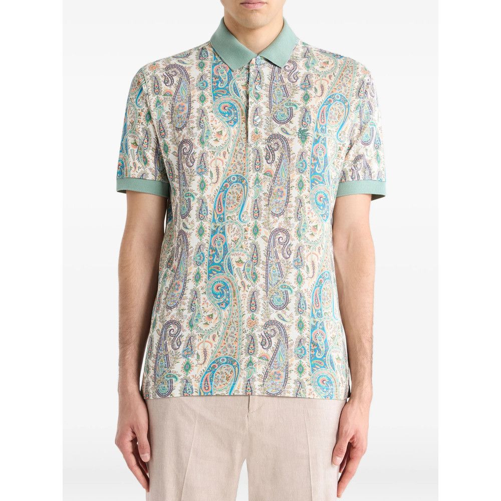 Etro Etro NEUTRALS Polo Shirts Size US XXL / EU 58 / 5 - 4 Thumbnail