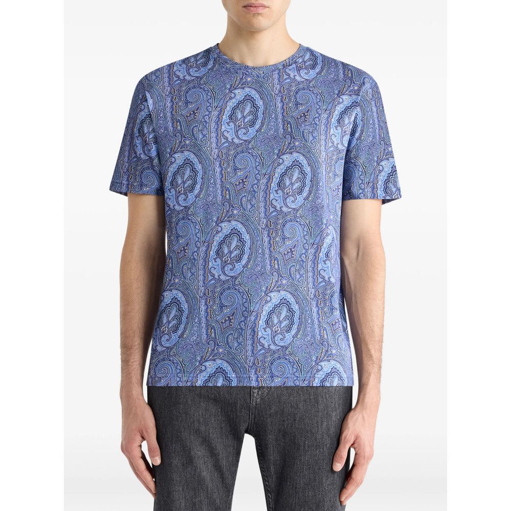 Etro Etro BLUE T-Shirts & Vests - T-Shirts Size US XXL / EU 58 / 5 - 4 Thumbnail