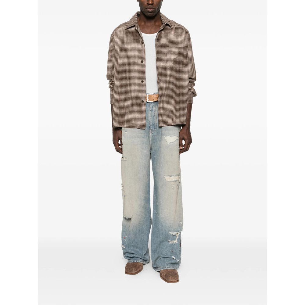 Amiri Amiri BLUE Denim - Wide-Leg Jeans Size US 31 - 5 Thumbnail