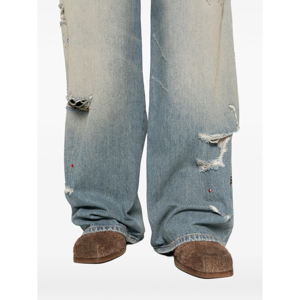 Amiri Amiri BLUE Denim - Wide-Leg Jeans Size US 31 - 4 Thumbnail