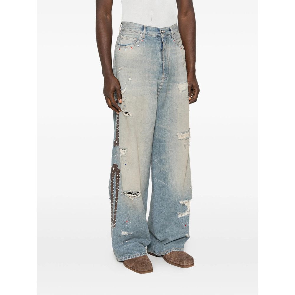 Amiri Amiri BLUE Denim - Wide-Leg Jeans Size US 31 - 2 Thumbnail
