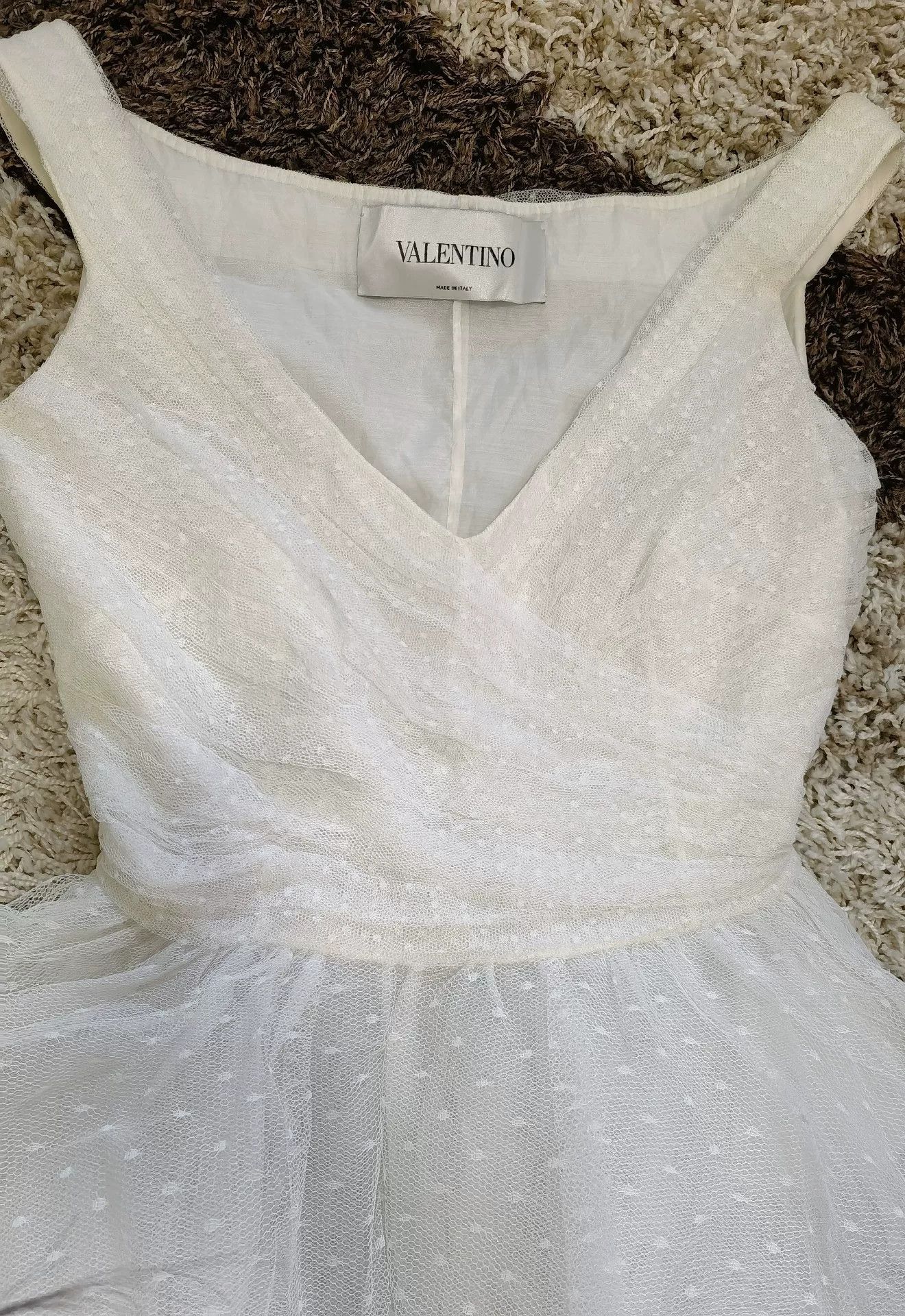 Valentino VALENTINO White Mini Wedding Dress Size ONE SIZE - 5 Thumbnail
