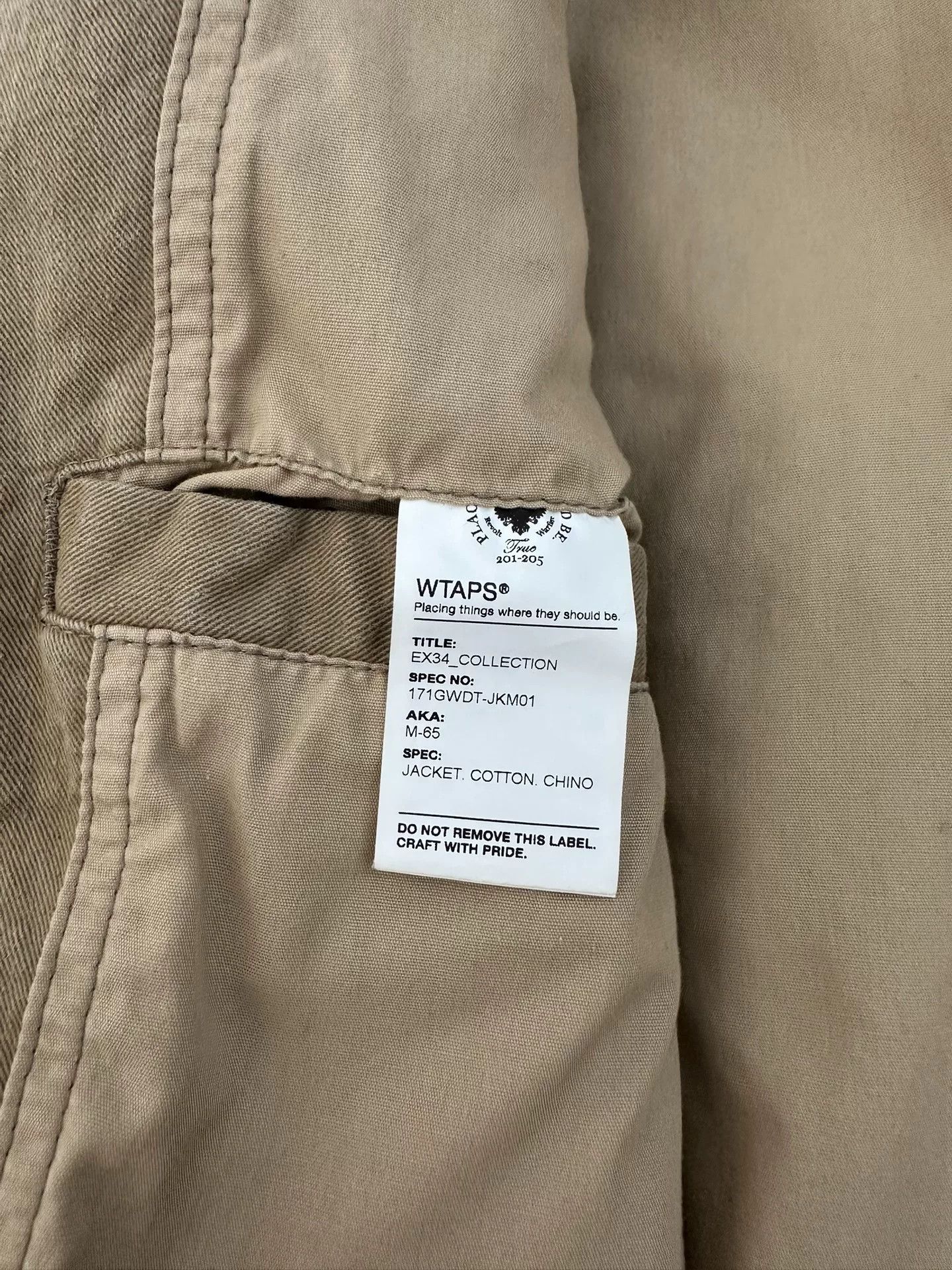 Wtaps WTAPS 17SS M-65 Cotton Chino Jacket Size US XL / EU 56 / 4 - 5 Thumbnail