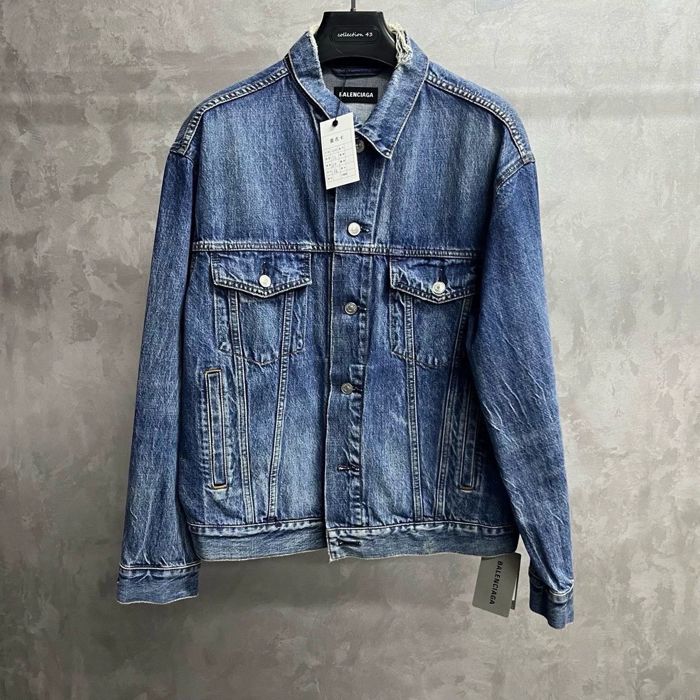 Balenciaga Balenciaga Blue Denim Jacket New Size US XS / EU 42 / 0 - 2 Thumbnail