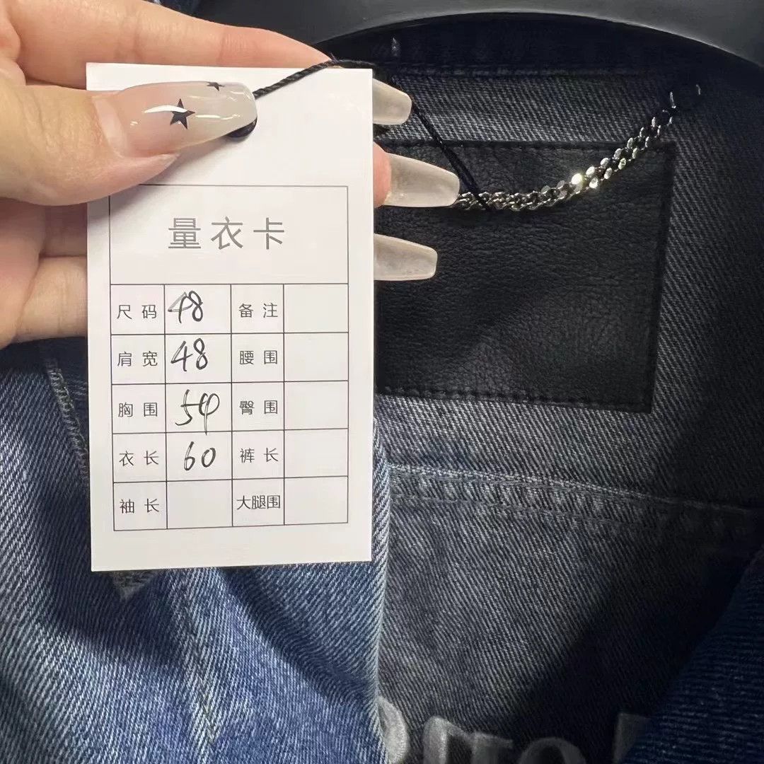 Balenciaga Balenciaga Blue Denim Jacket with Logo Size US S / EU 44-46 / 1 - 4 Thumbnail
