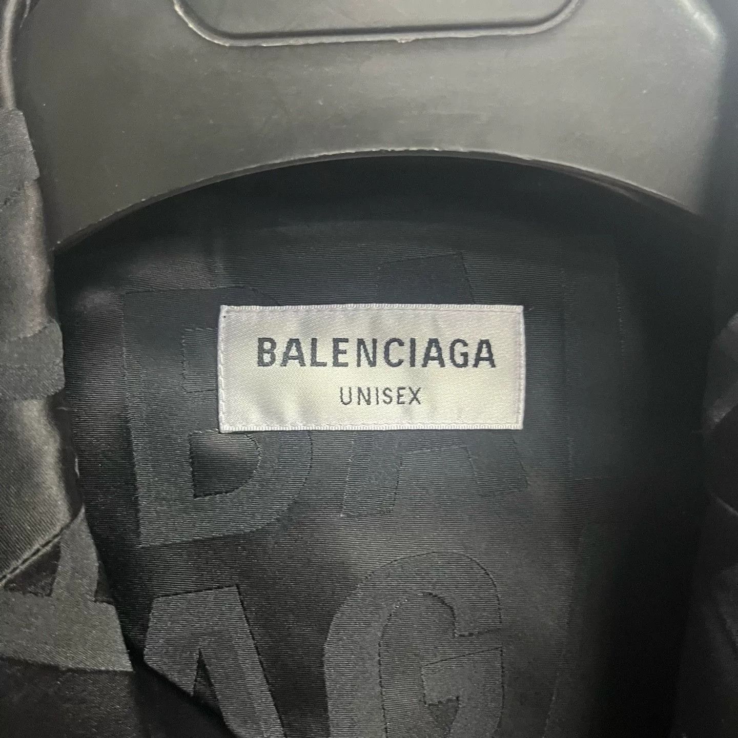 Balenciaga Balenciaga Black Logo Jacquard Loose Jacket Size US M / EU 48-50 / 2 - 2 Thumbnail