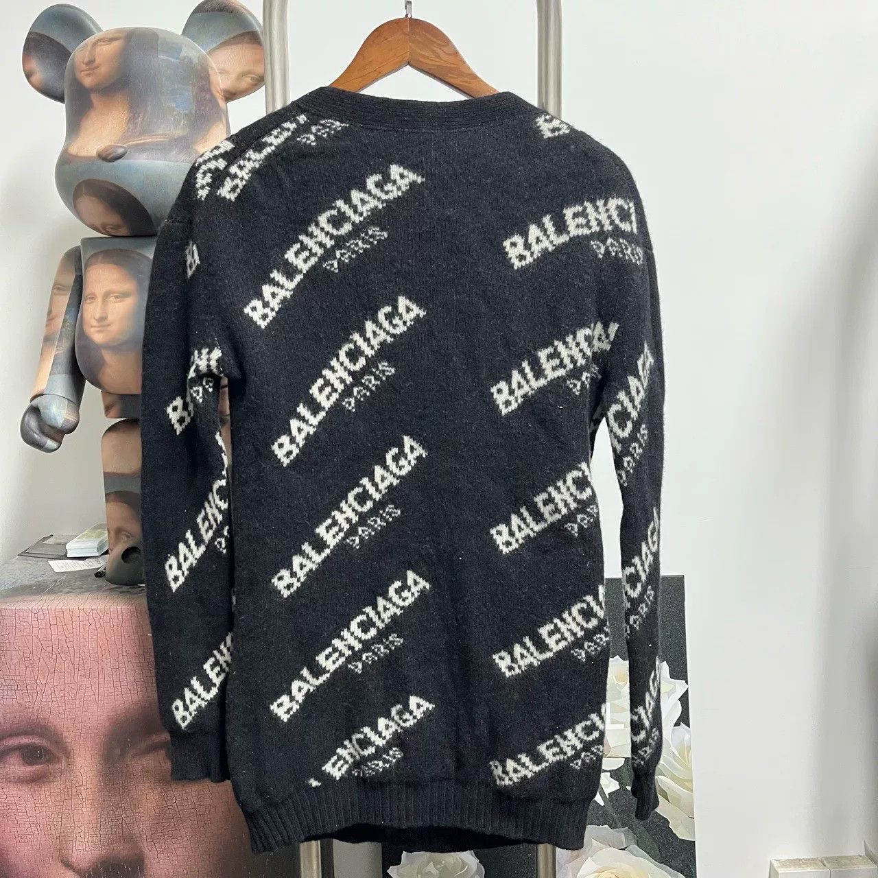 Balenciaga Balenciaga Logo Printed Cardigan Size US XS / EU 42 / 0 - 2 Thumbnail