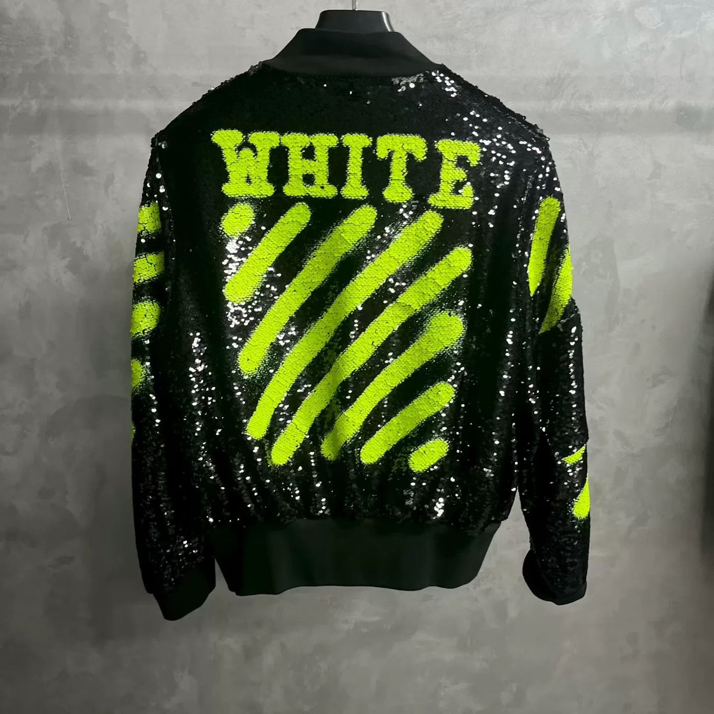 Balenciaga Off-White Sequin Bomber Jacket Size US M / EU 48-50 / 2 - 2 Thumbnail