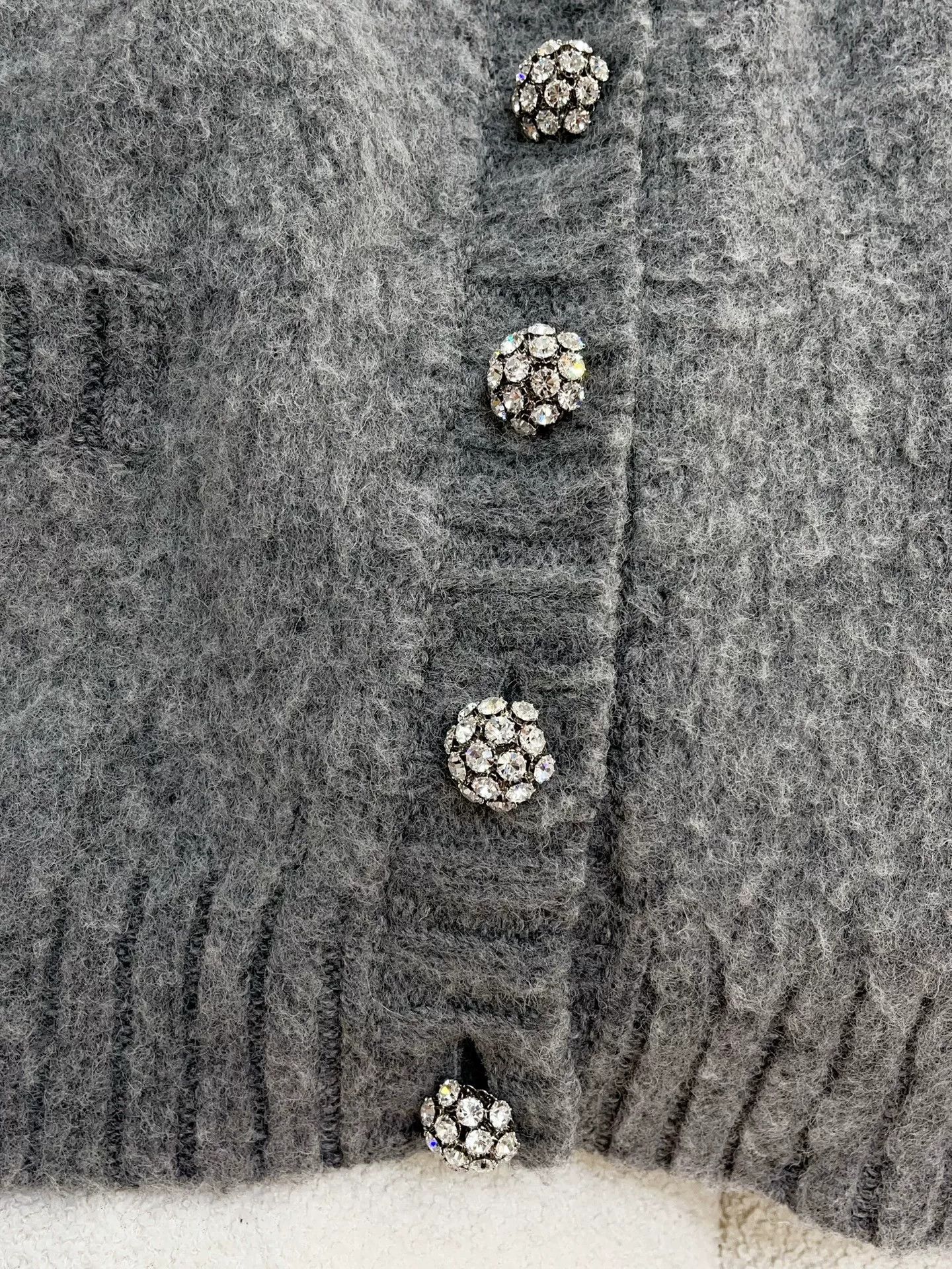 Prada Prada Gray Diamond Button Knit Cardigan Size US S / EU 44-46 / 1 - 3 Thumbnail