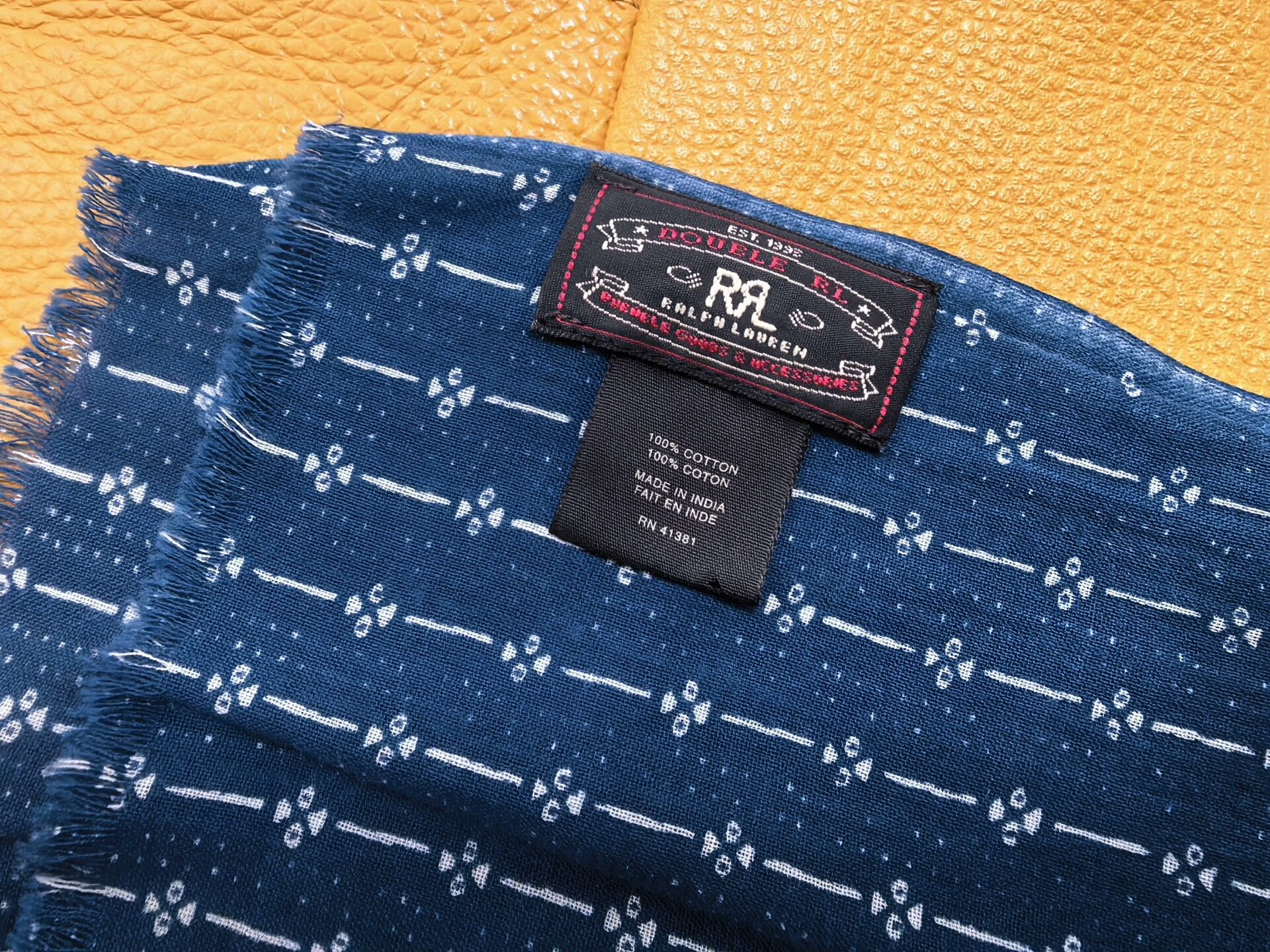RRL Ralph Lauren RRL Indigo Cat Claw Stripe Scarf Size ONE SIZE - 5 Thumbnail