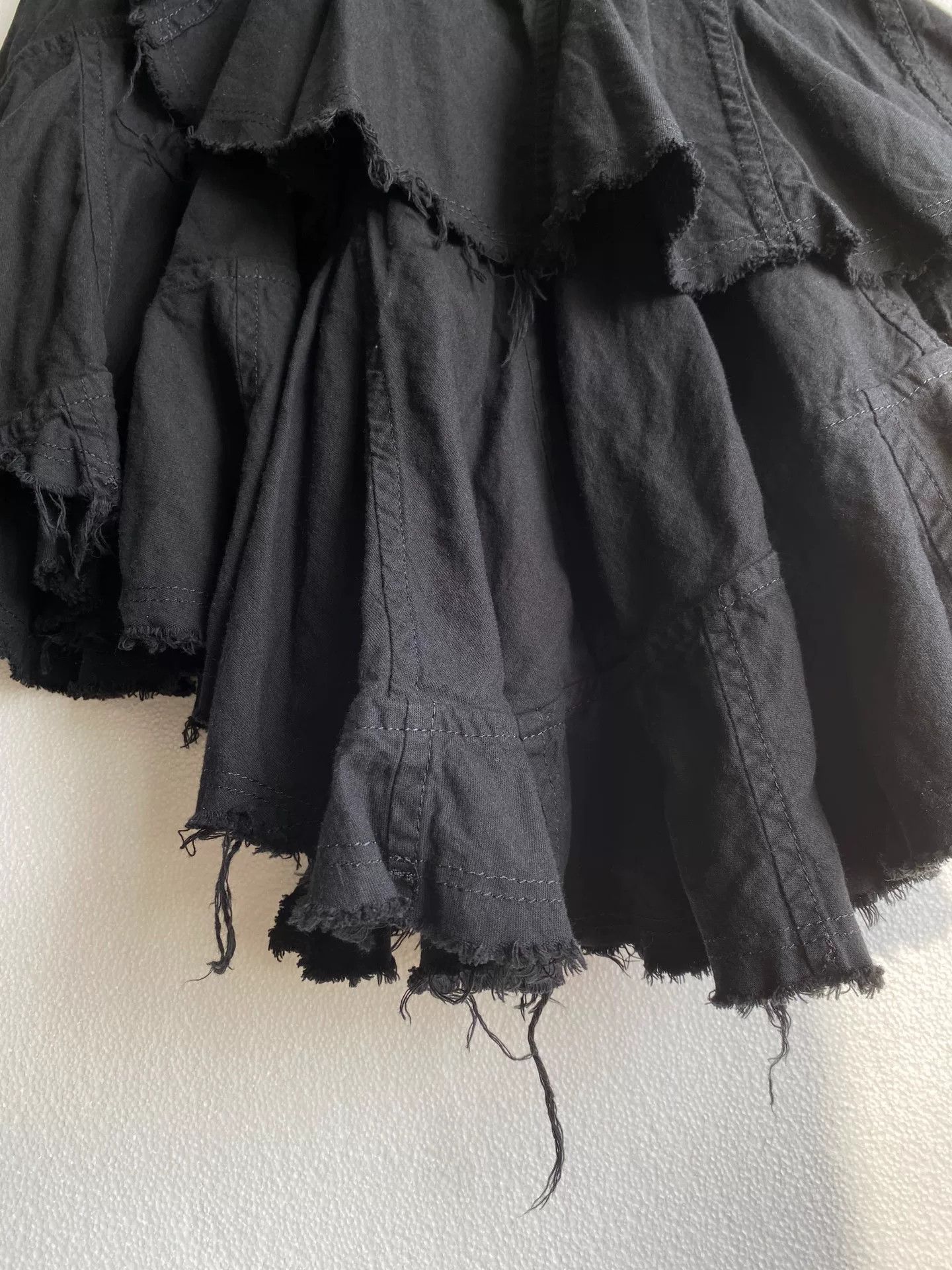 Junya Watanabe deconstructed asymmetrical black cake skirt Size 28" / US 6 / IT 42 - 8 Thumbnail