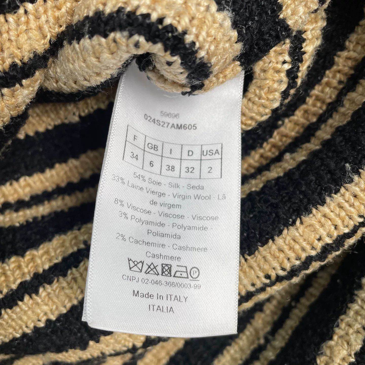 Dior dior striped knit sweater Size M / US 6-8 / IT 42-44 - 4 Thumbnail