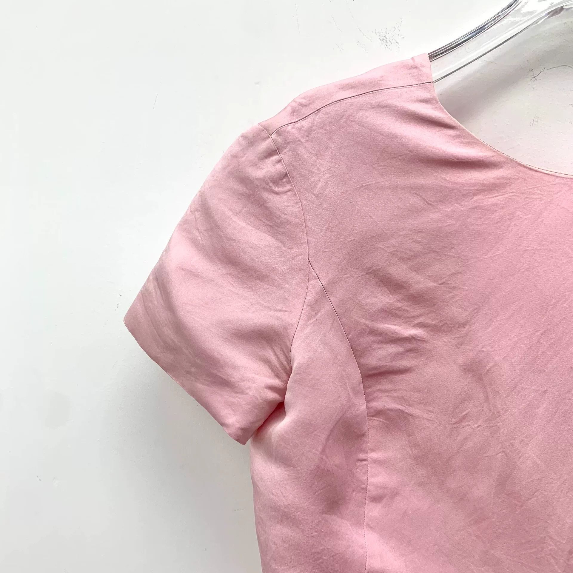 Dior pink silk short sleeve dress by dior Size S / US 4 / IT 40 - 3 Thumbnail