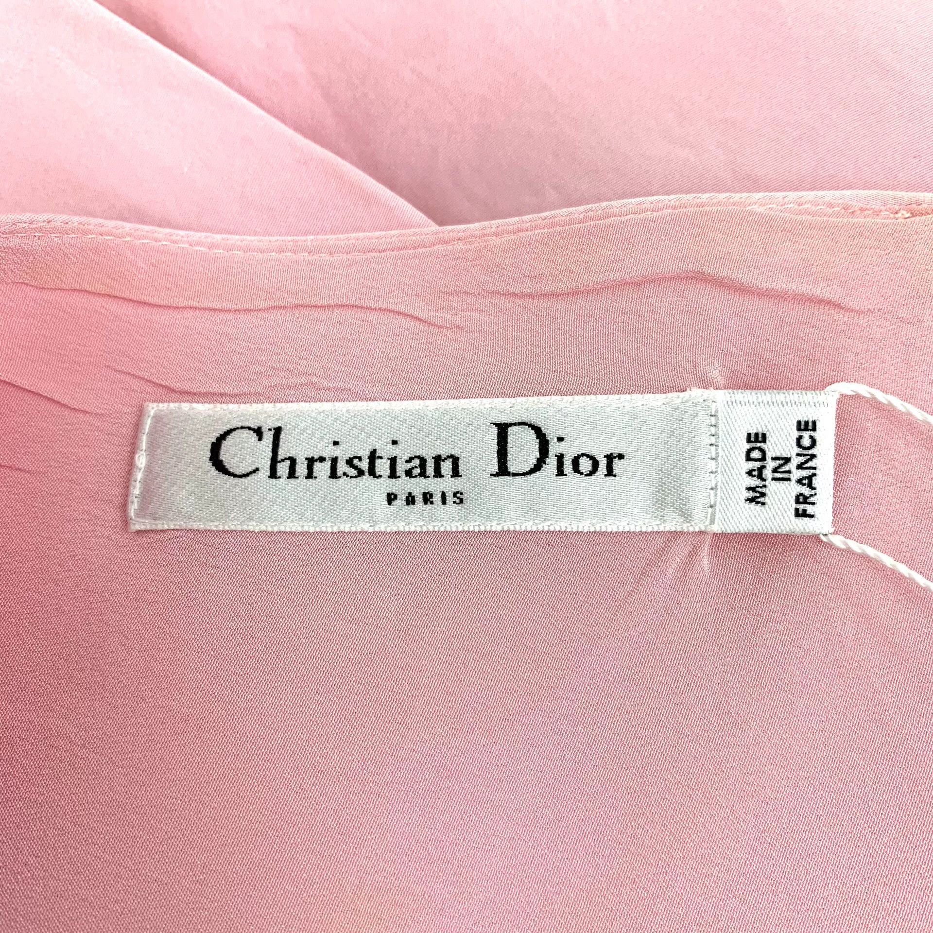 Dior pink silk short sleeve dress by dior Size S / US 4 / IT 40 - 5 Thumbnail