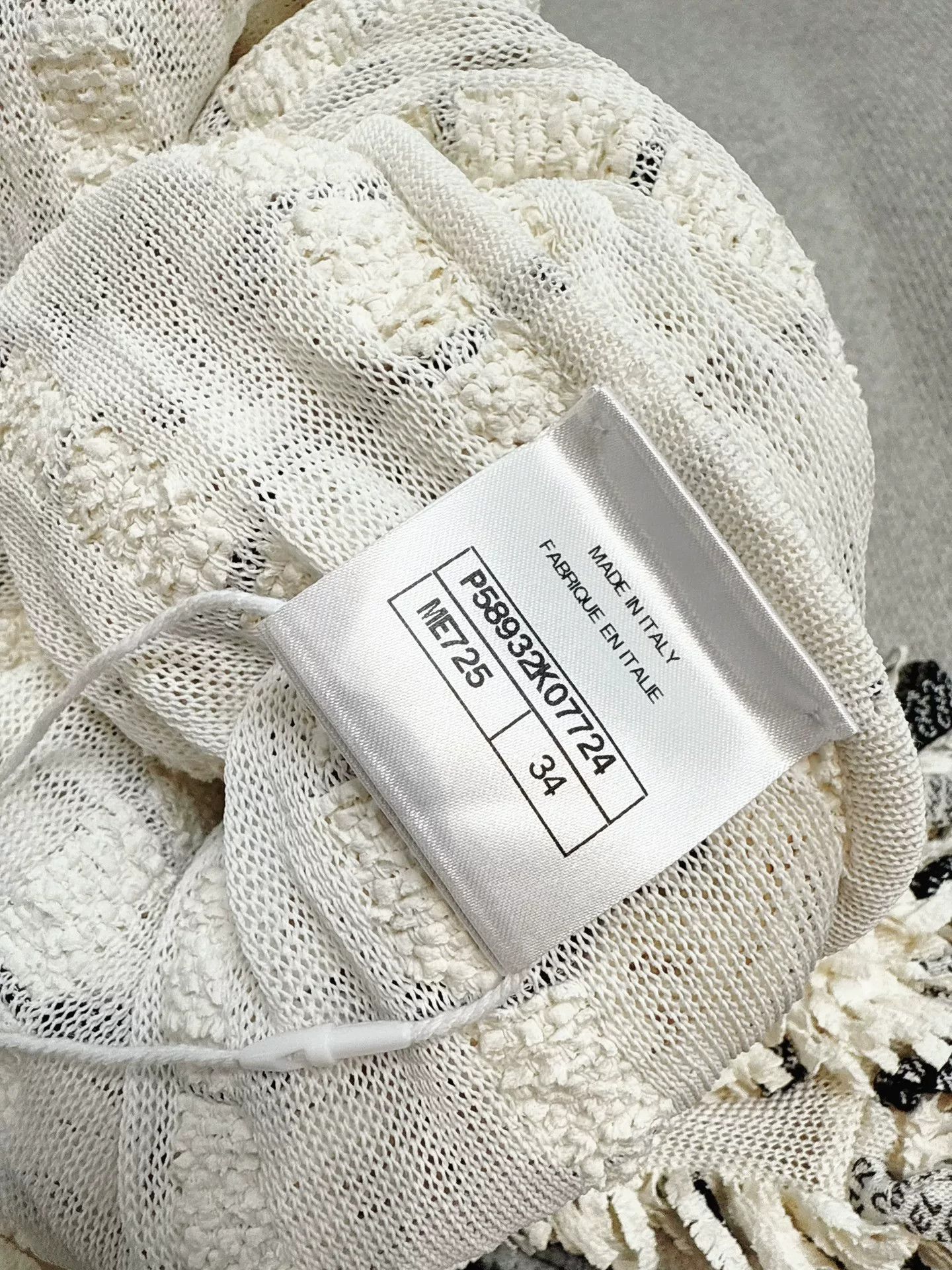 Chanel Chanel White and Black Logo Fringe Skirt Size US 34 / EU 50 - 7 Thumbnail