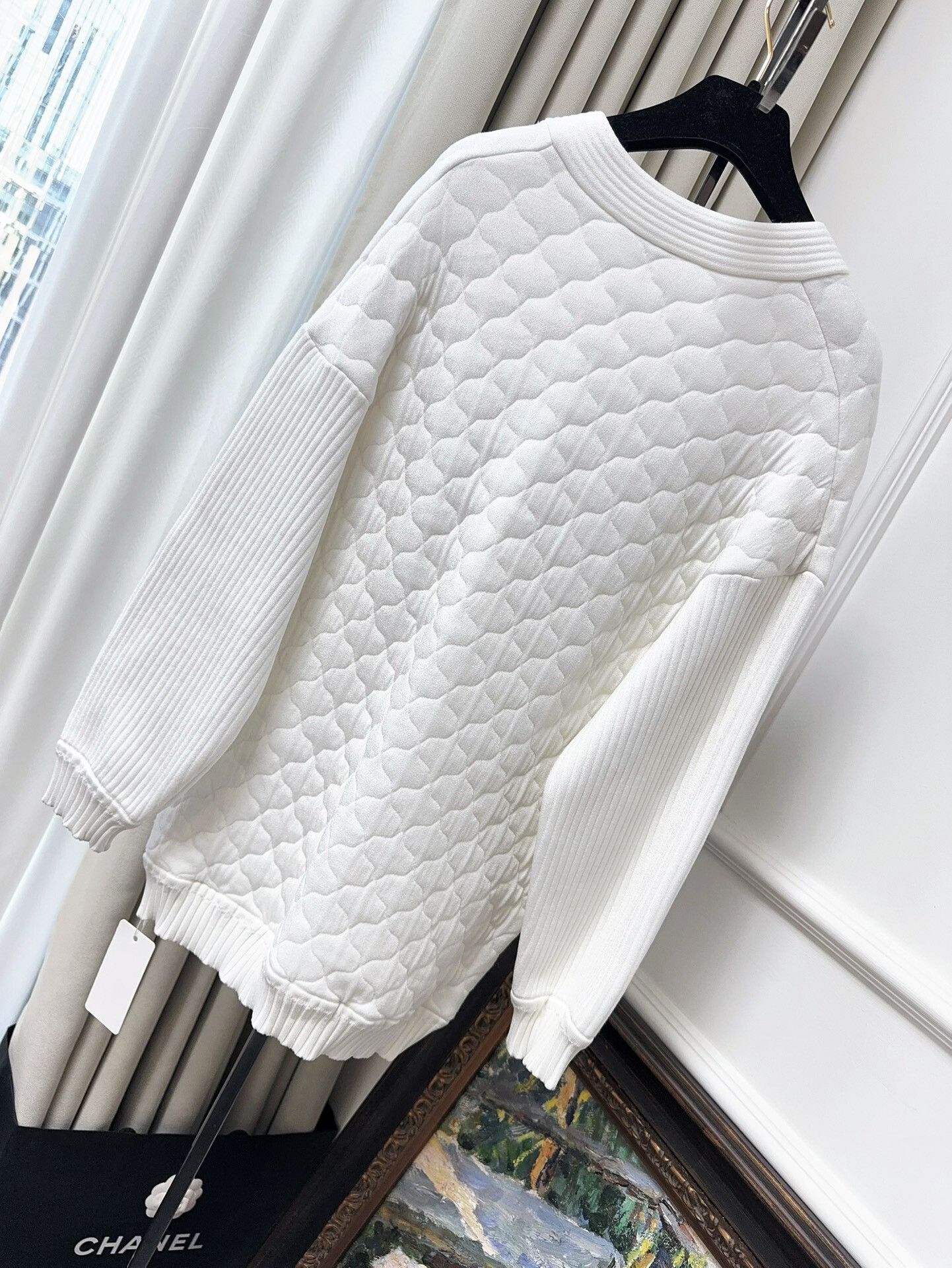 Fendi Fendi White Quilted Patterned Jacket Size US M / EU 48-50 / 2 - 2 Thumbnail