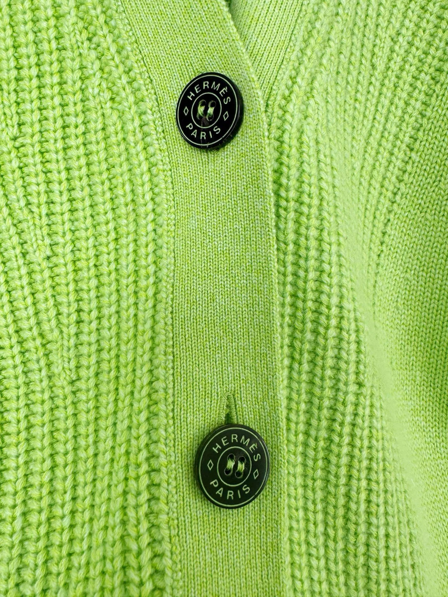 Hermes hermes cashmere cotton knit cardigan Size US S / EU 44-46 / 1 - 2 Thumbnail