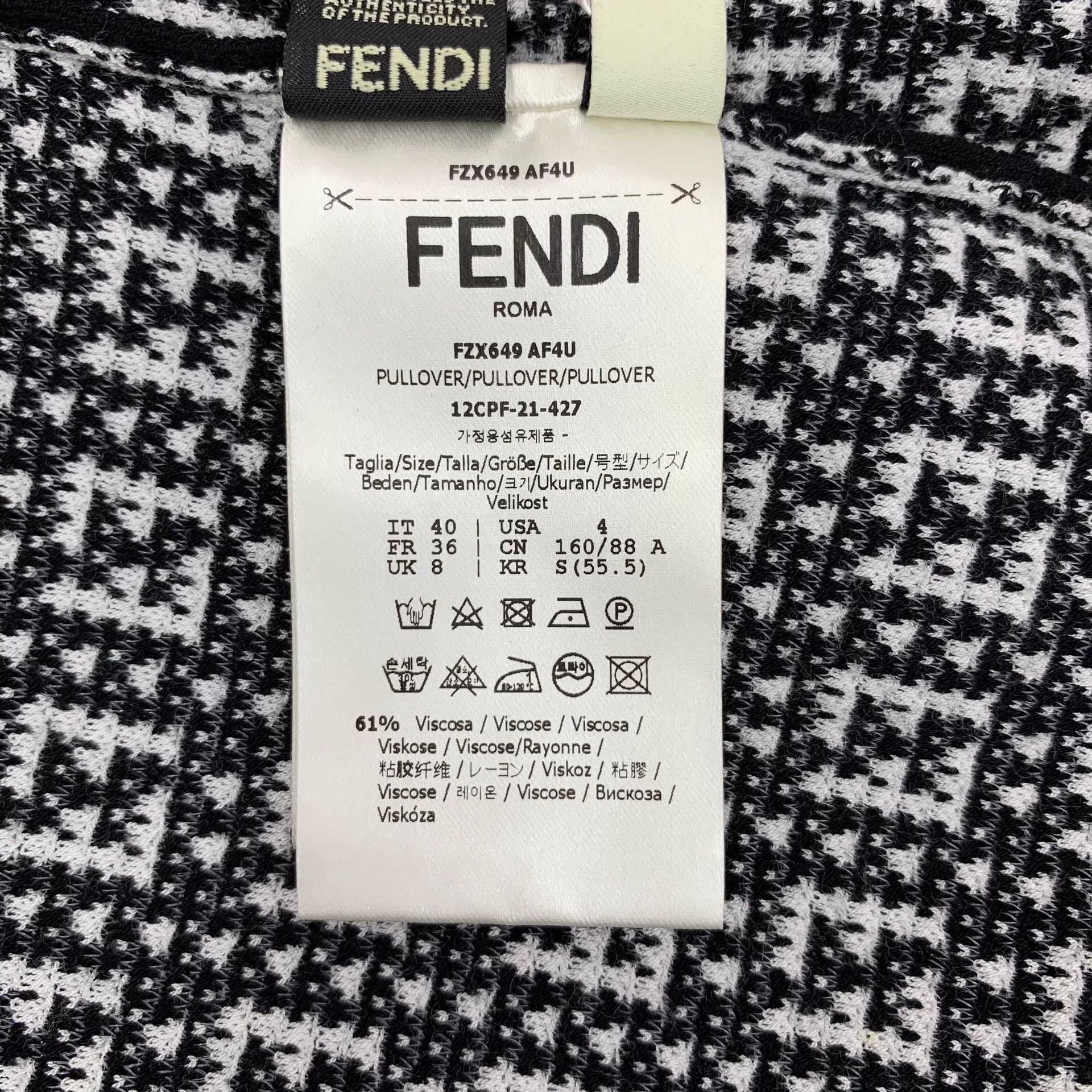 Fendi fendi color block logo knit short sleeve top Size US M / EU 48-50 / 2 - 8 Thumbnail