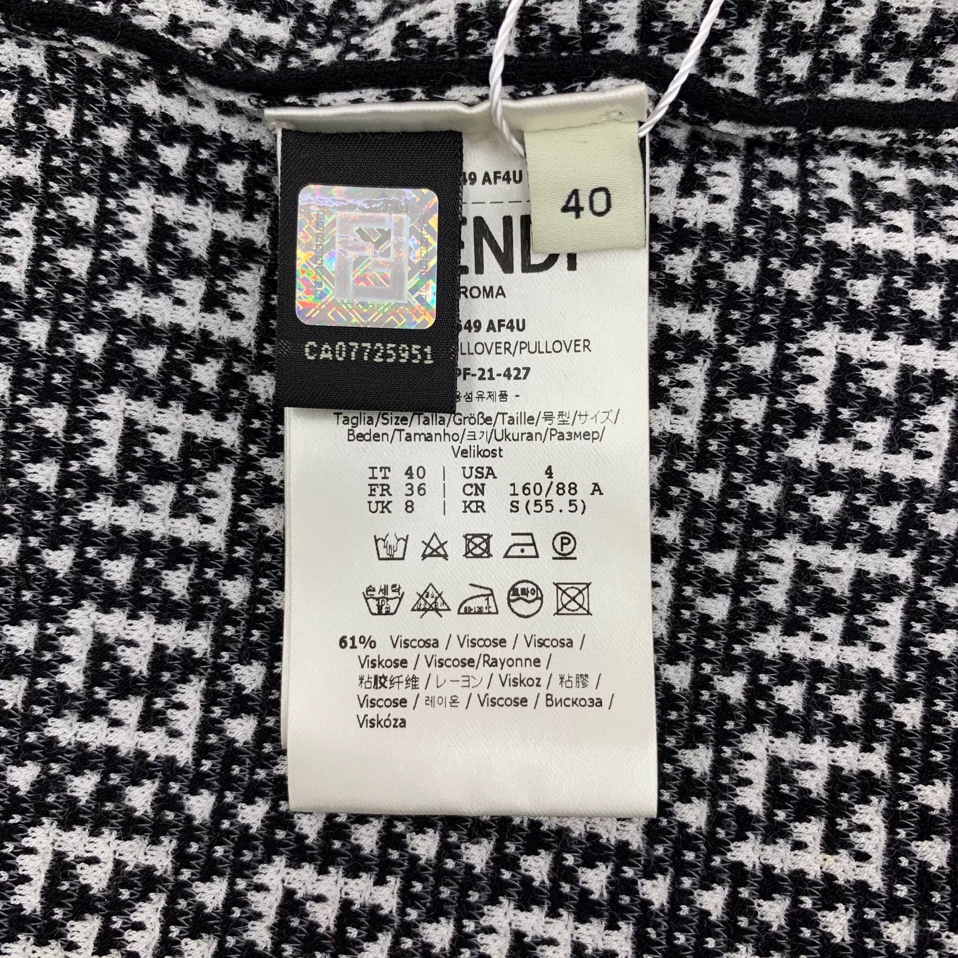 Fendi fendi color block logo knit short sleeve top Size US M / EU 48-50 / 2 - 7 Thumbnail