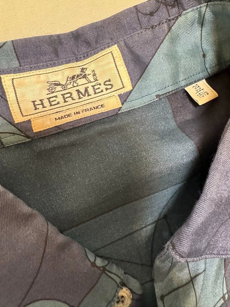 Hermes Hermes Silk Cotton Printed Shirt Size US M / EU 48-50 / 2 - 3 Thumbnail
