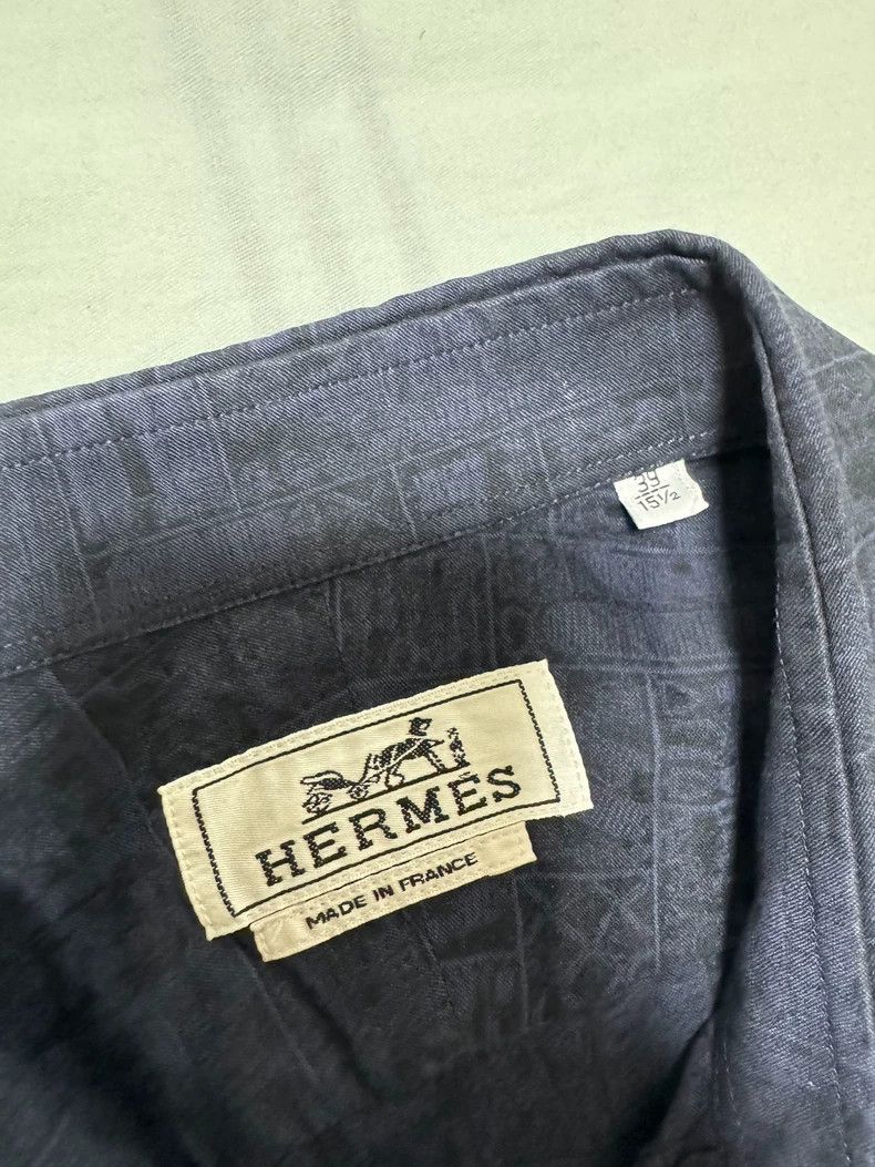 Hermes Hermes Classic Cotton Button-Up Shirt Size US M / EU 48-50 / 2 - 7 Thumbnail