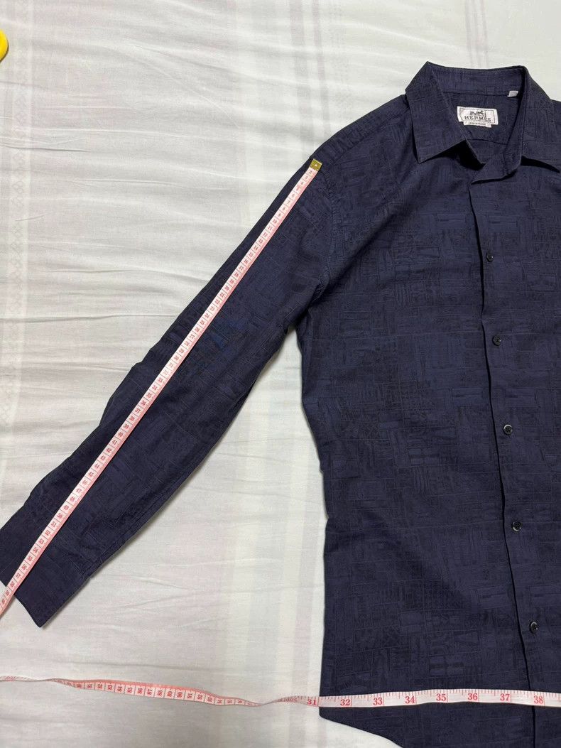 Hermes Hermes Classic Cotton Button-Up Shirt Size US M / EU 48-50 / 2 - 6 Thumbnail