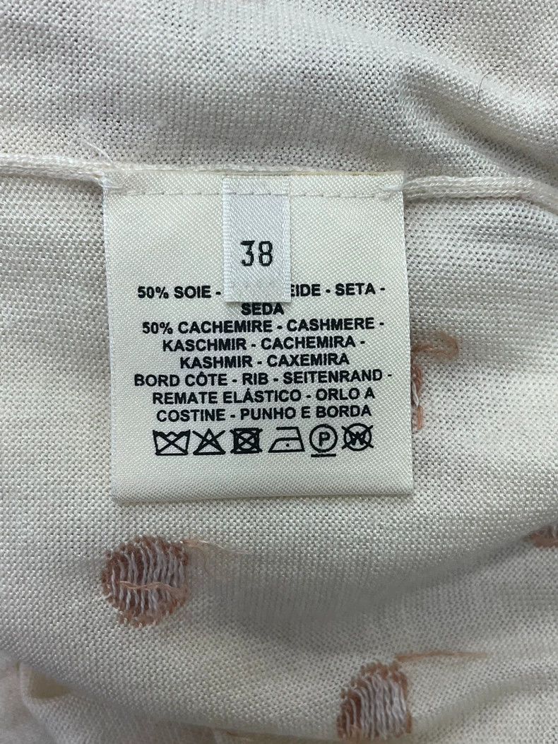 Hermes Hermes Pink White Polka Dot Cashmere Top Size US M / EU 48-50 / 2 - 5 Thumbnail