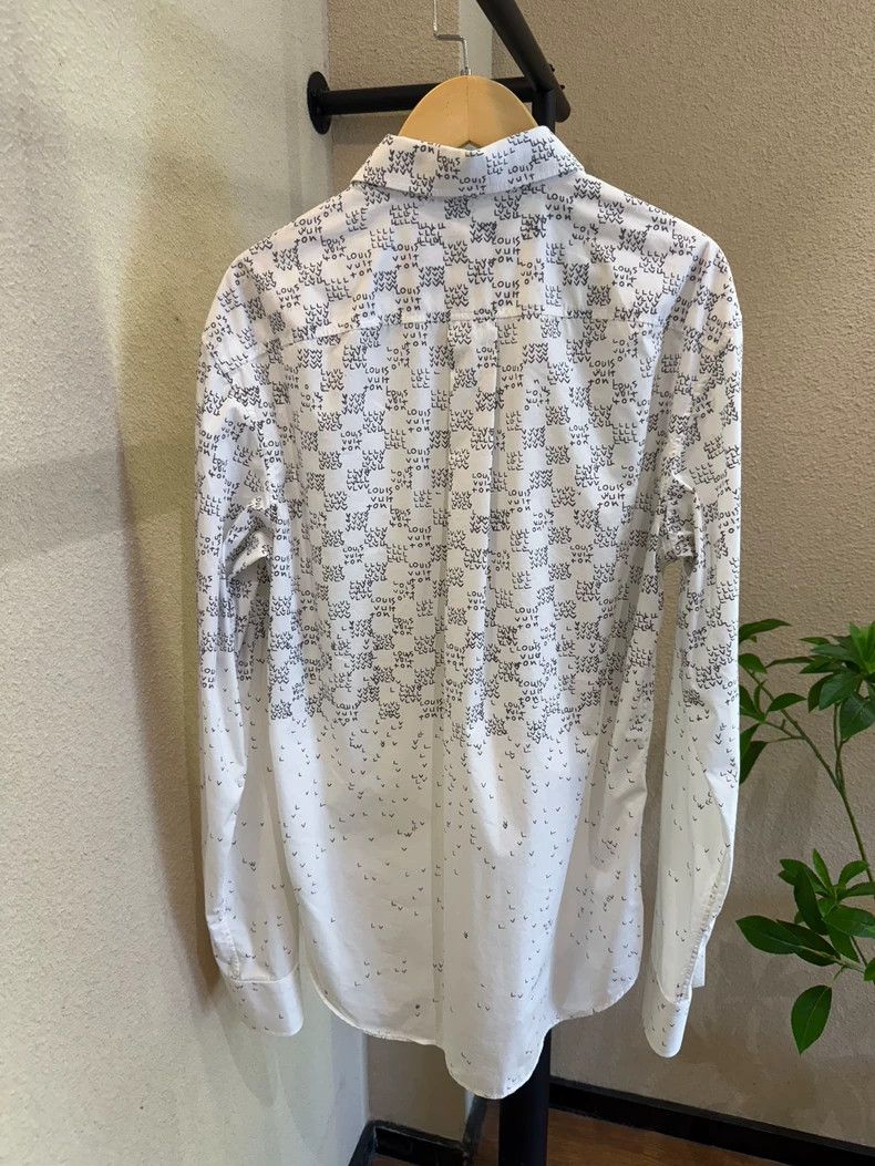 Louis Vuitton Louis Vuitton White Logo Print Long Sleeve Shirt Size US XS / EU 42 / 0 - 2 Thumbnail