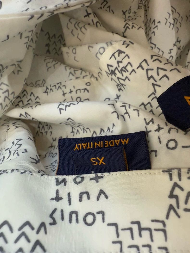 Louis Vuitton Louis Vuitton White Logo Print Long Sleeve Shirt Size US XS / EU 42 / 0 - 4 Thumbnail
