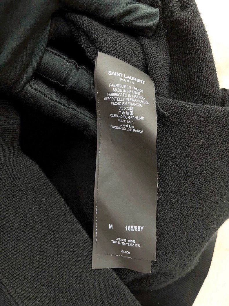 Saint Laurent Paris Saint Laurent Black Logo Hoodie Sweatshirt Size US M / EU 48-50 / 2 - 8 Thumbnail