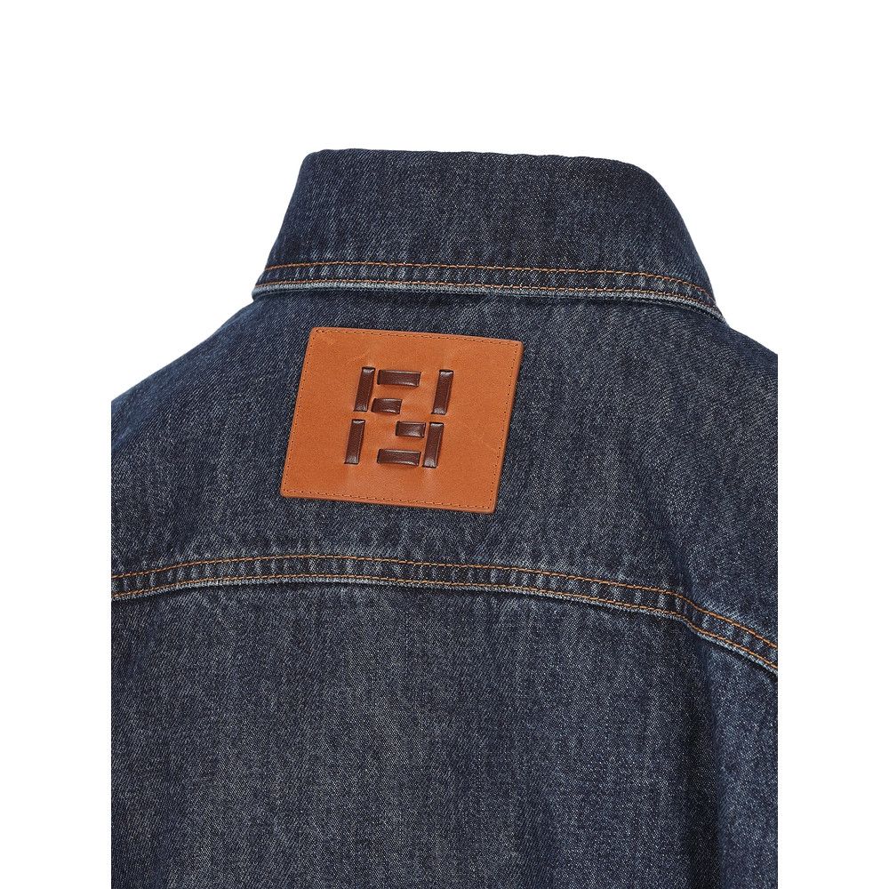 Fendi Fendi BLUE Jackets - Denim Jackets Size S / US 4 / IT 40 - 3 Thumbnail