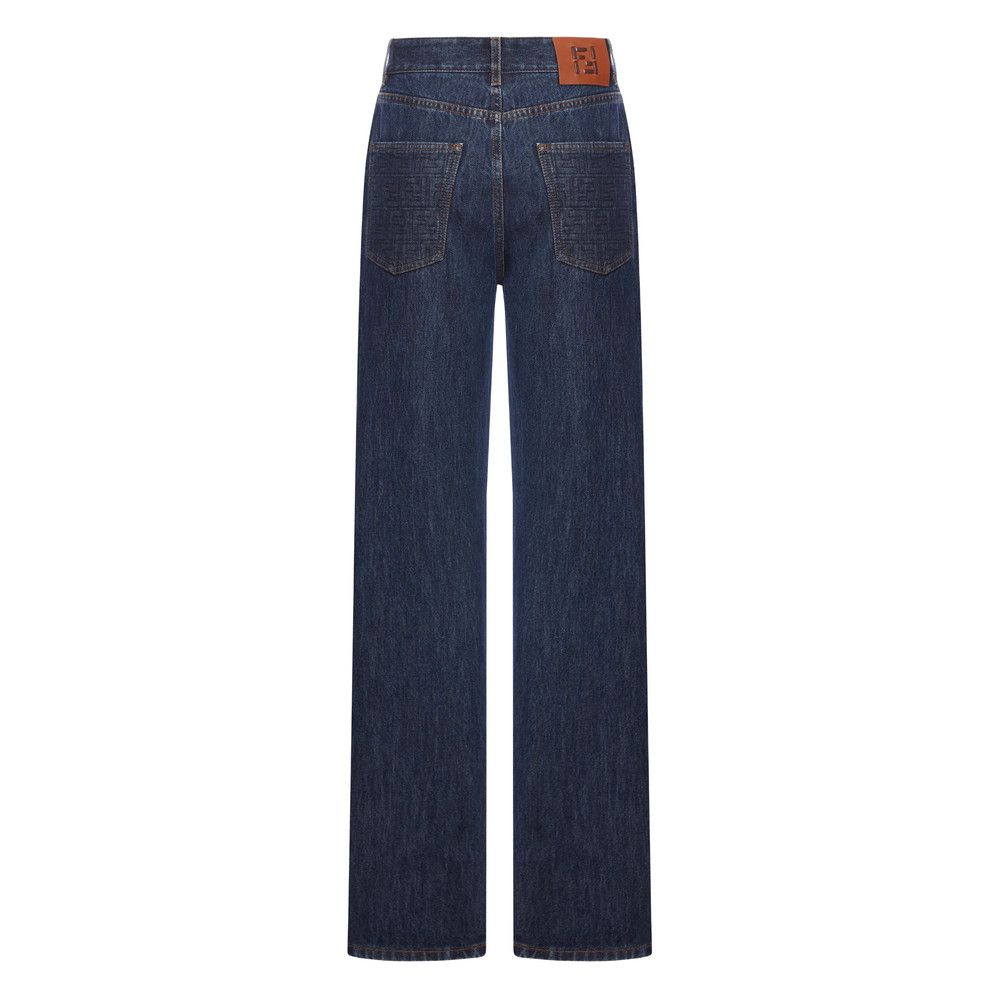 Fendi Fendi BLUE Denim - Wide-Leg Jeans Size 27" / US 4 / IT 40 - 2 Thumbnail