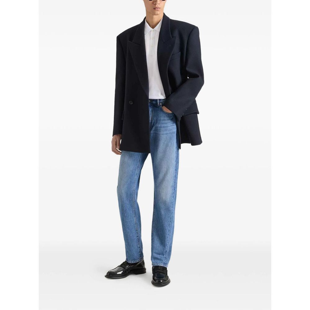 Givenchy Givenchy BLUE Denim - Wide-Leg Jeans Size US 32 / EU 48 - 3 Thumbnail