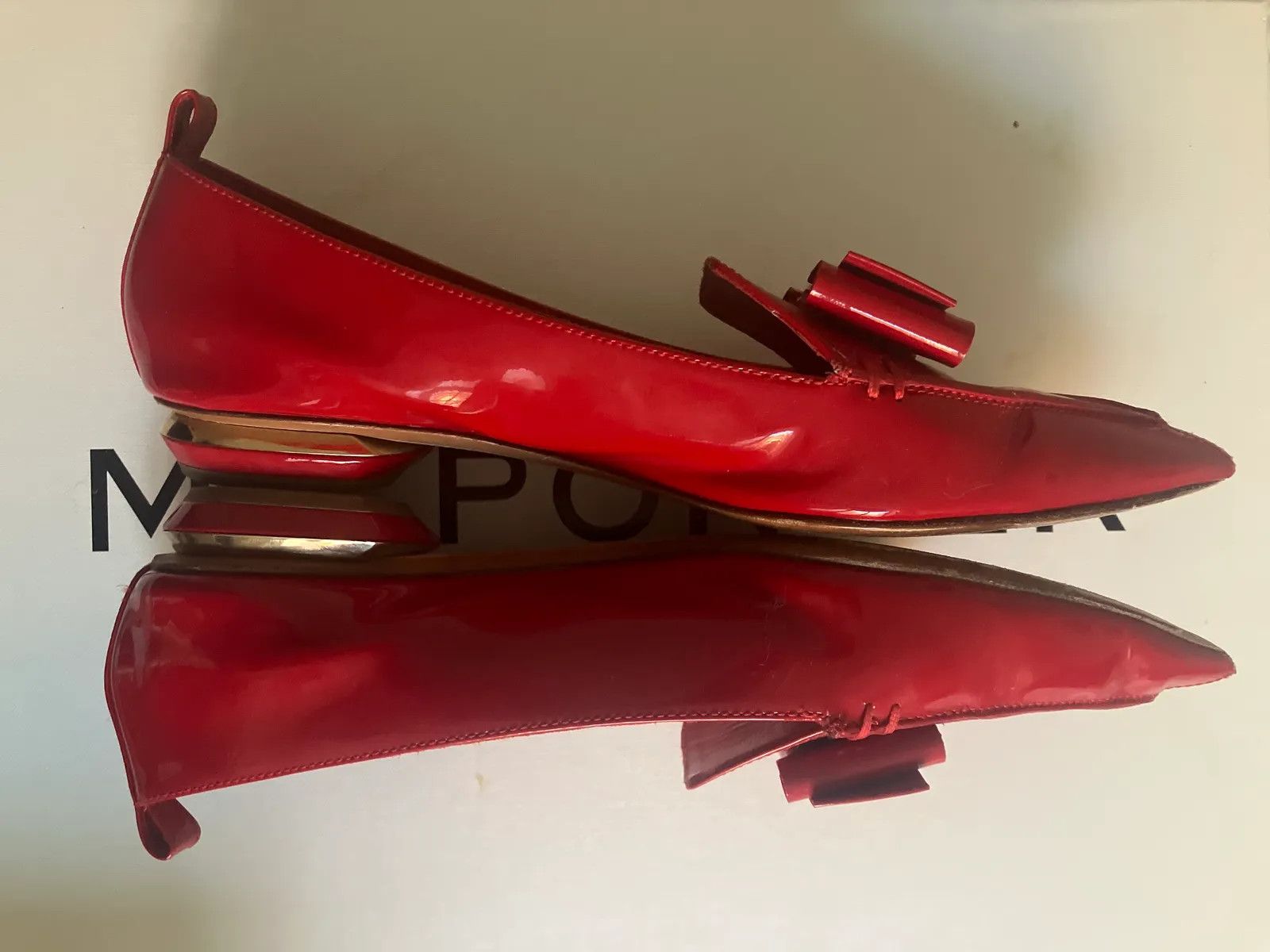 Nicholas Kirkwood Nicholas Kirkwood Red patent bow Loafers Loafers Size US 9 / IT 39 - 3 Thumbnail