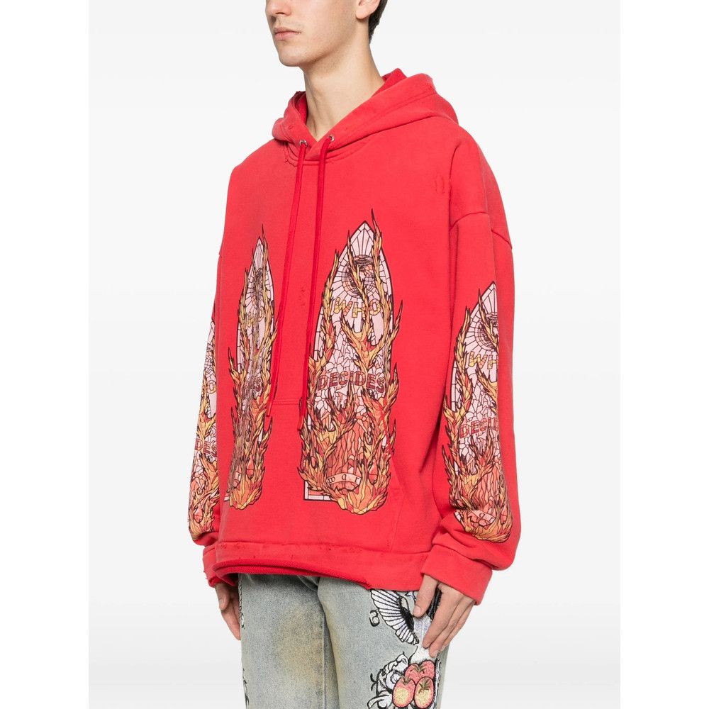 Who Decides War Who Decides War RED Sweaters & Knitwear - Hoodies Size US L / EU 52-54 / 3 - 3 Thumbnail