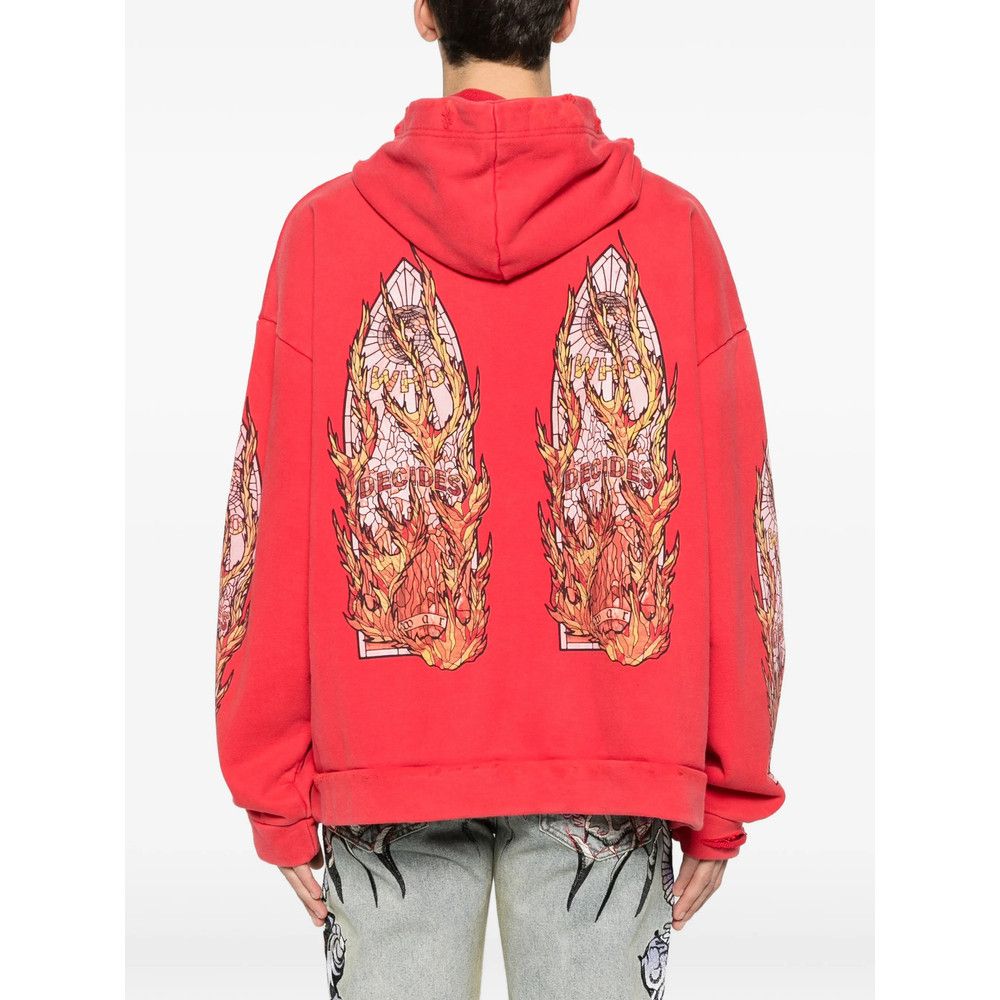 Who Decides War Who Decides War RED Sweaters & Knitwear - Hoodies Size US L / EU 52-54 / 3 - 2 Thumbnail