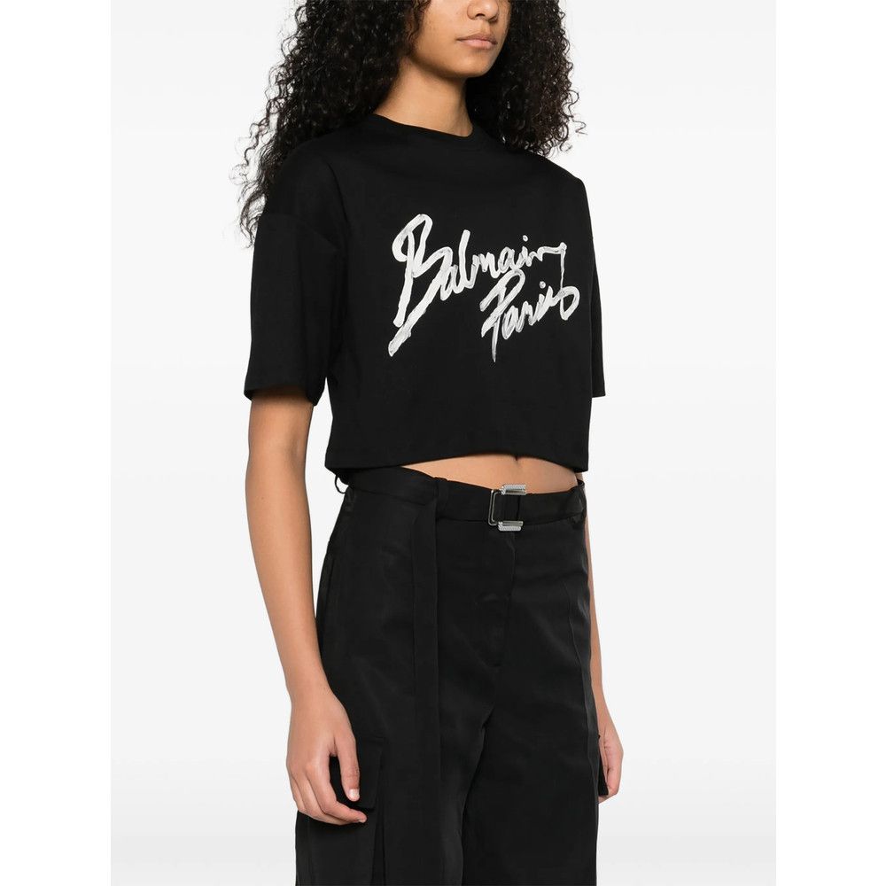 Balmain Balmain BLACK Tops - T-shirts & Jerseys Size S / US 4 / IT 40 - 3 Thumbnail