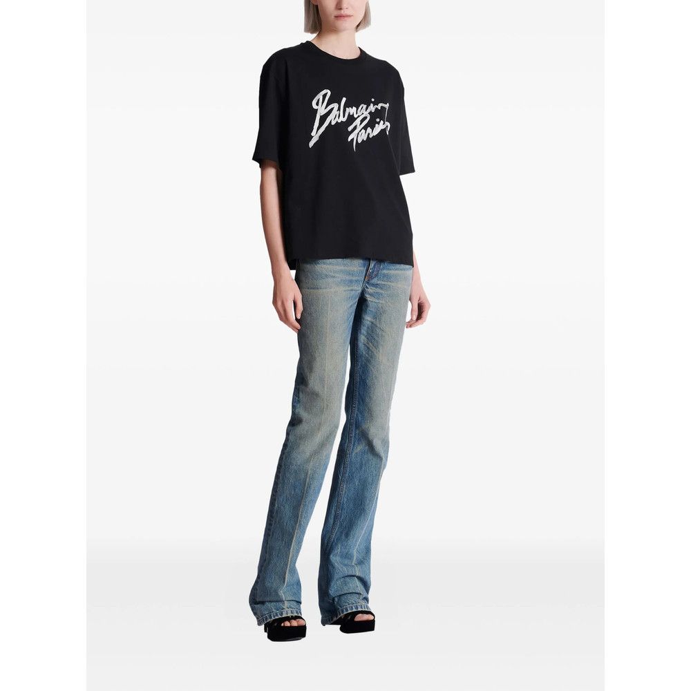 Balmain BLACK Tops - T-shirts & Jerseys