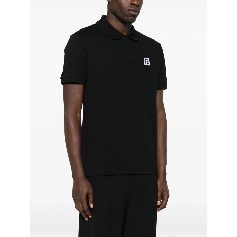 Balmain BLACK Polo Shirts