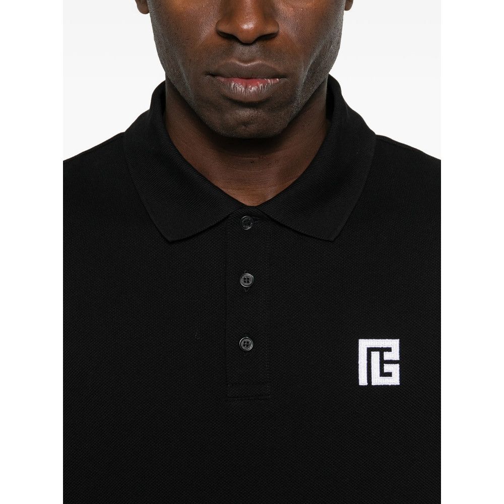 Balmain BLACK Polo Shirts