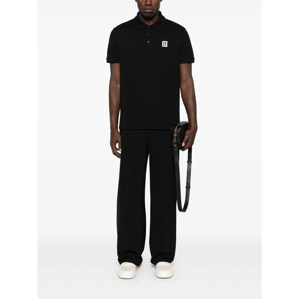 Balmain BLACK Polo Shirts