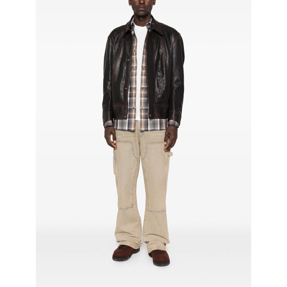 Golden Goose Golden Goose BROWN Jackets - Leather Jackets Size US L / EU 52-54 / 3 - 3 Thumbnail