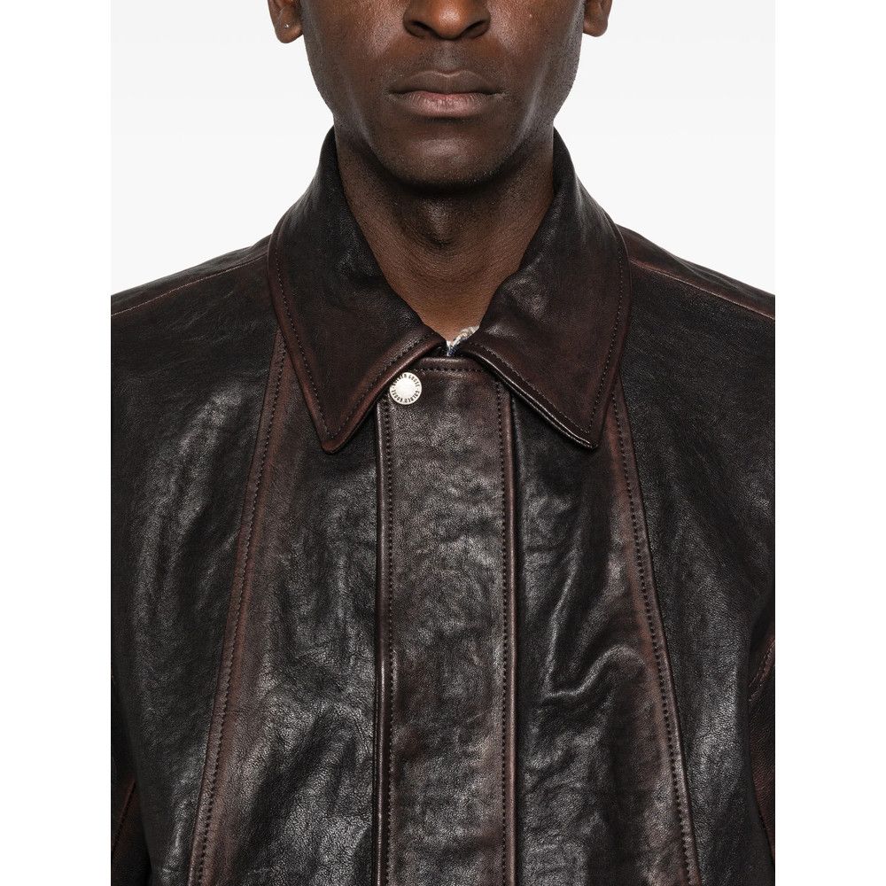 Golden Goose Golden Goose BROWN Jackets - Leather Jackets Size US L / EU 52-54 / 3 - 2 Thumbnail
