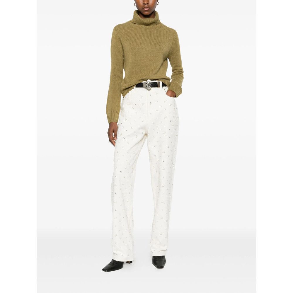 Golden Goose Golden Goose WHITE Trousers - Straight Trousers Size 25" / US 0 / IT 36 - 2 Thumbnail